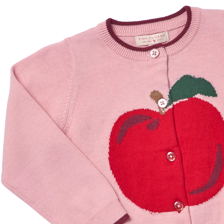 Girls Maude Sweater - Crisp Apple