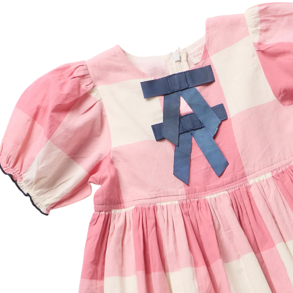 Baby Girls Hermione Dress Set - Pink Check