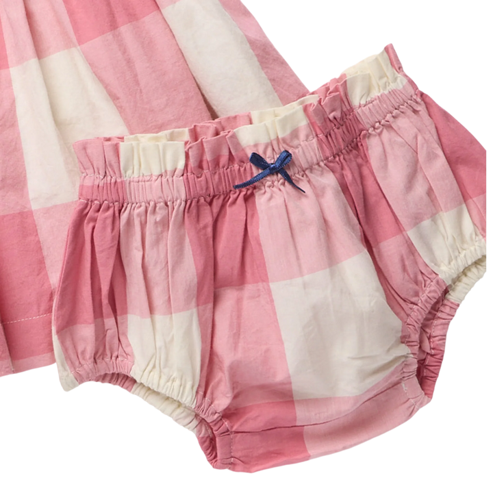 Baby Girls Hermione Dress Set - Pink Check