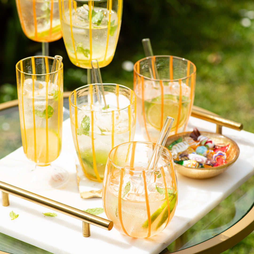Nuovo Stripe Yellow Tall Tumbler