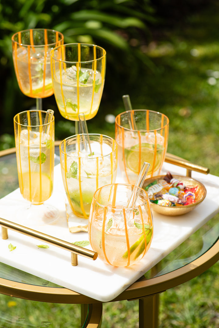 Nuovo Stripe Orange Tall Tumbler