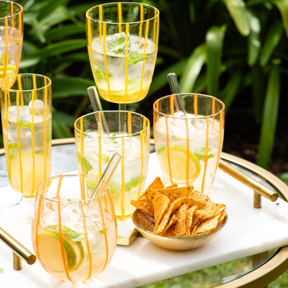 Nuovo Stripe Yellow Tall Tumbler
