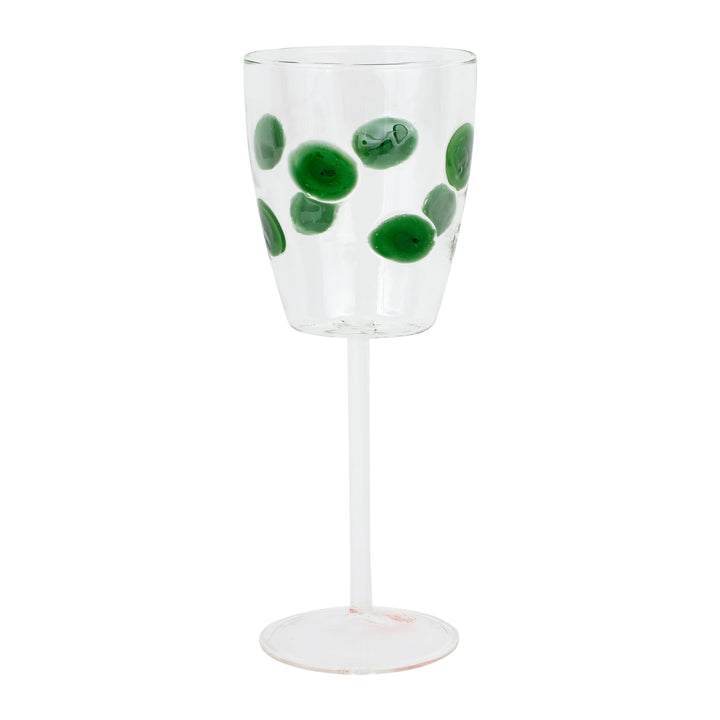 Drop Green Wine Glass