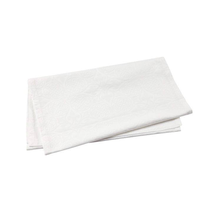 Damask Runner - White