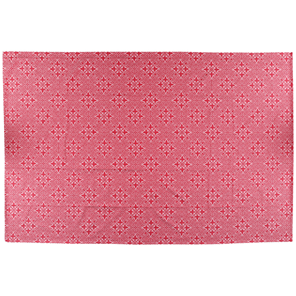 Damask Red Tablecloth