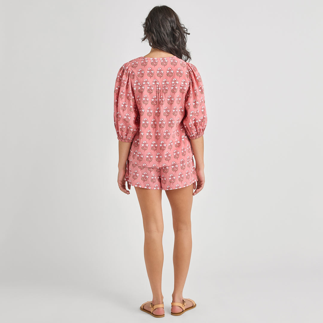 Womens Indira Top - Pink Strawflower