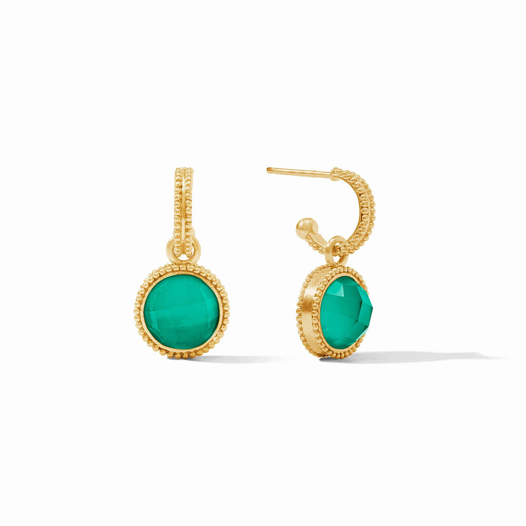 Fleur-De-Lis Hoop & Charm Earring