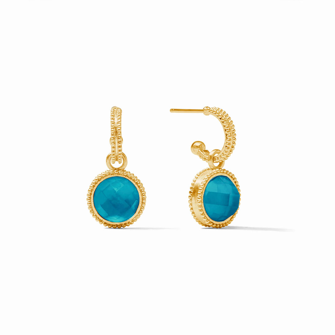 Fleur-De-Lis Hoop & Charm Earring