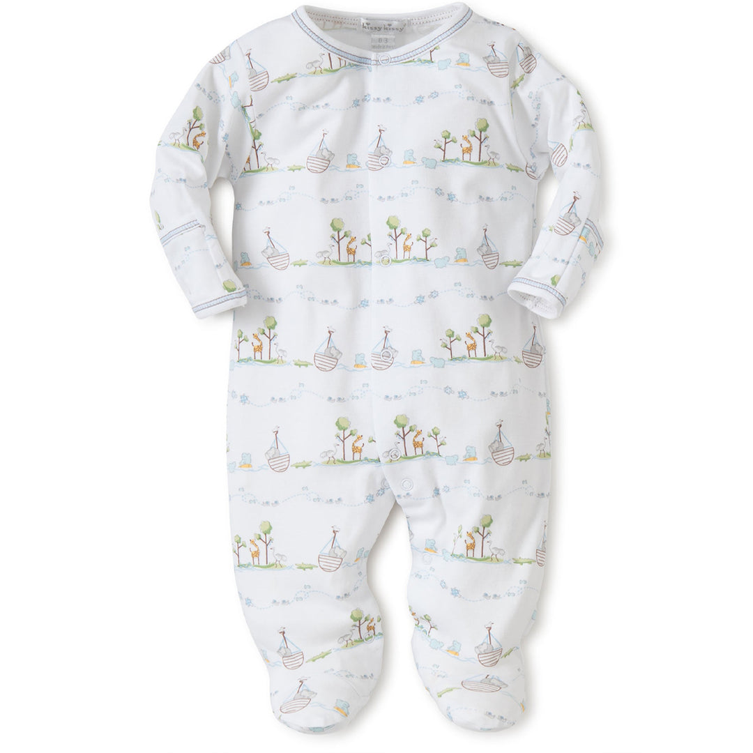 Noah's Print Footie - Blue