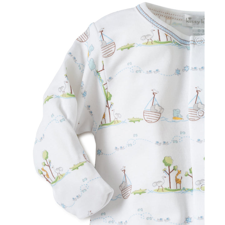 Noah's Print Footie - Blue