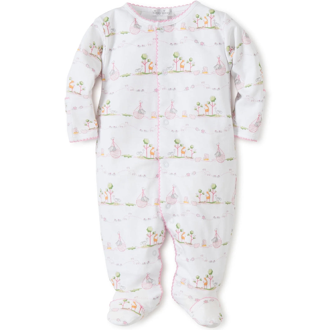 Noah's Print Footie - Pink