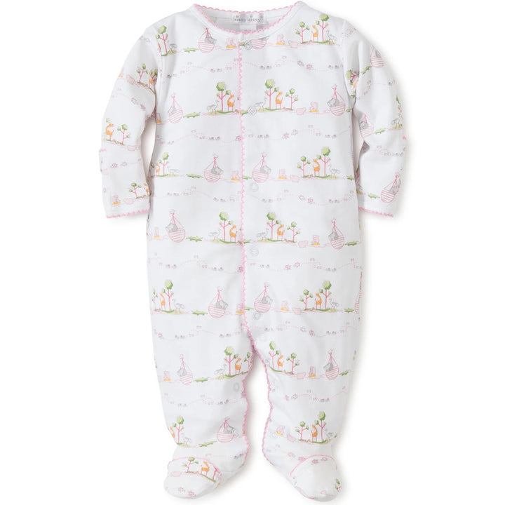 Noah's Print Footie - Pink