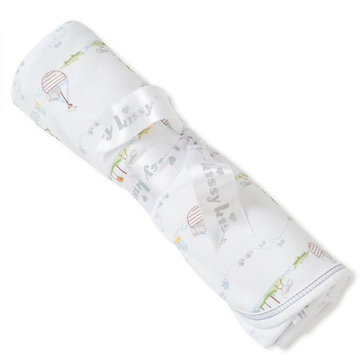 Noah's Print Blanket - Blue