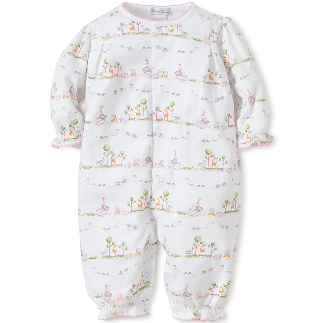 Noah's Print Playsuit - Pink