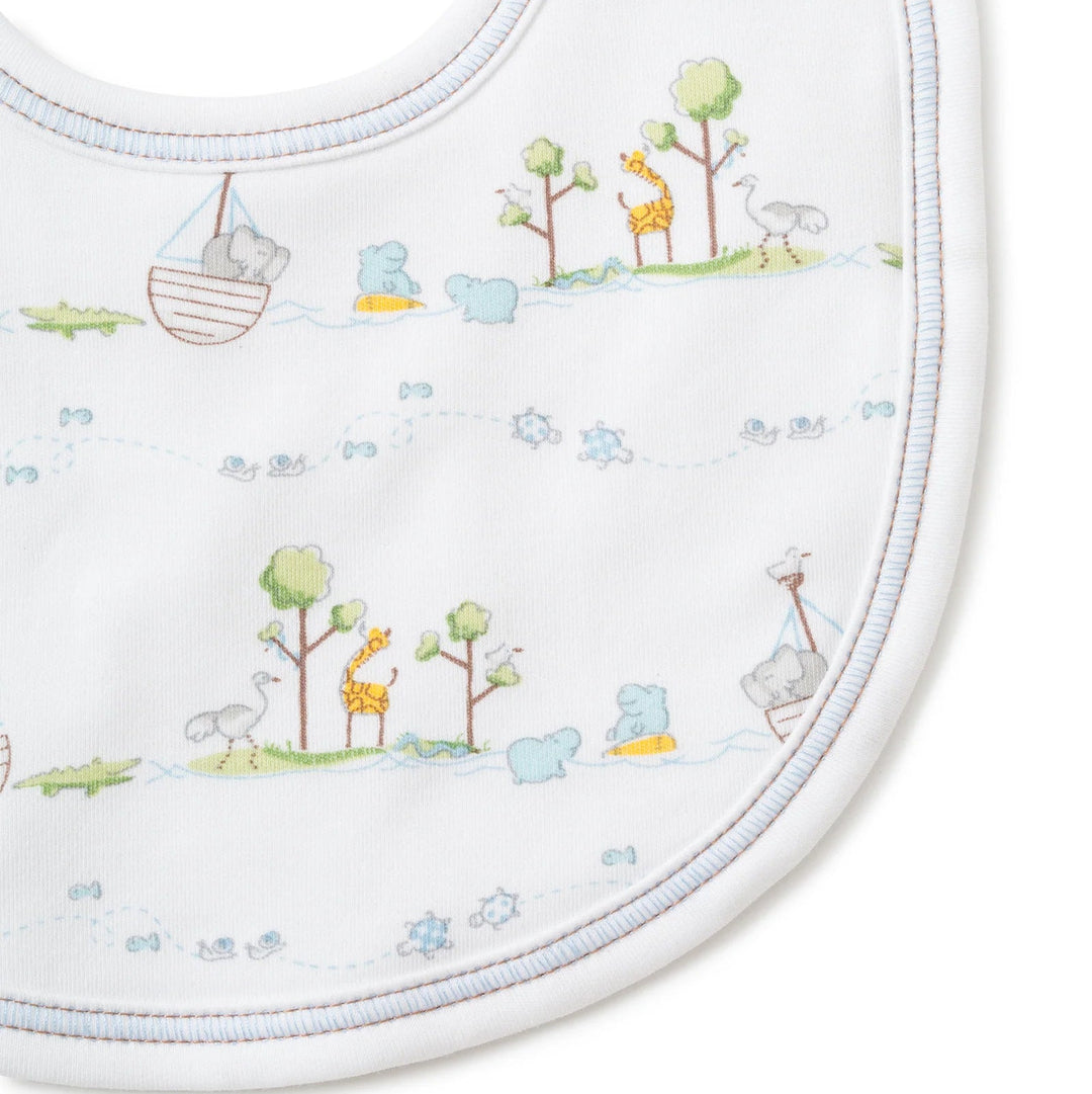 Noah's Print Bib - Blue