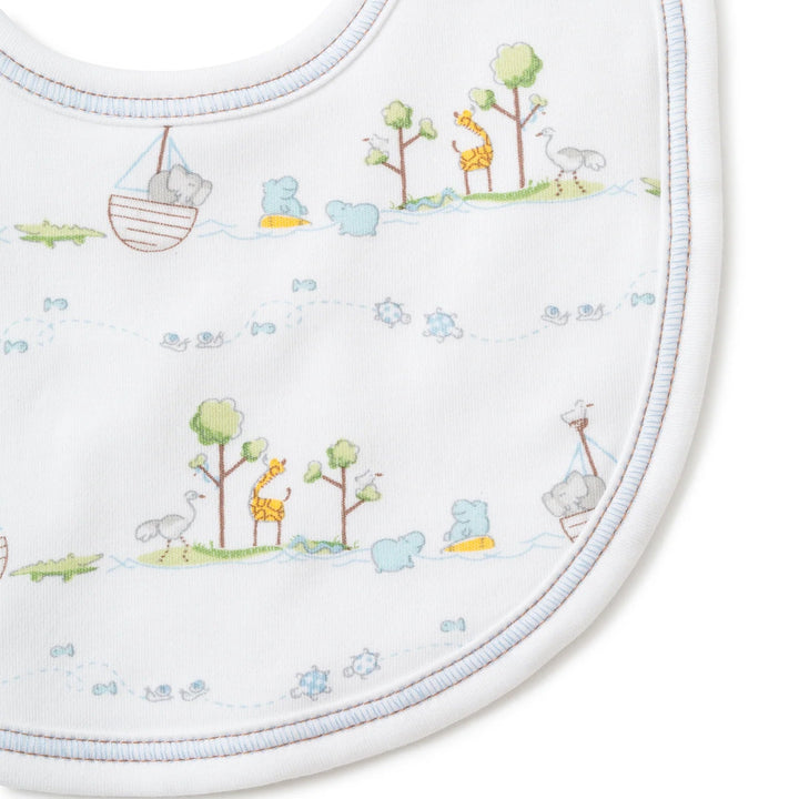 Noah's Print Bib - Blue