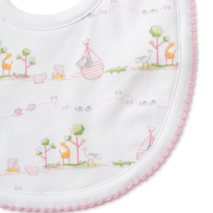 Noah's Print Bib - Pink