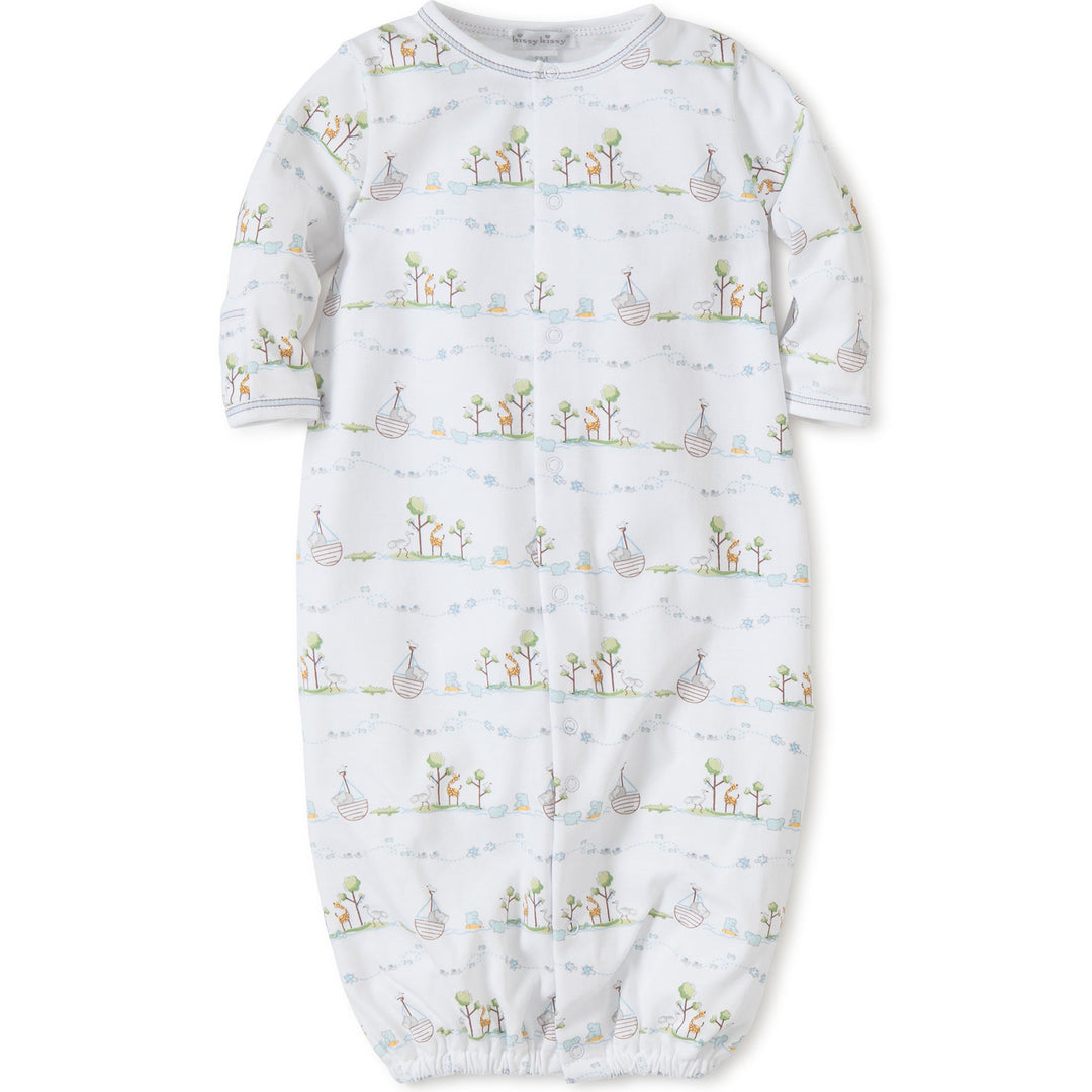 Noah's Print Convertible Gown - Blue