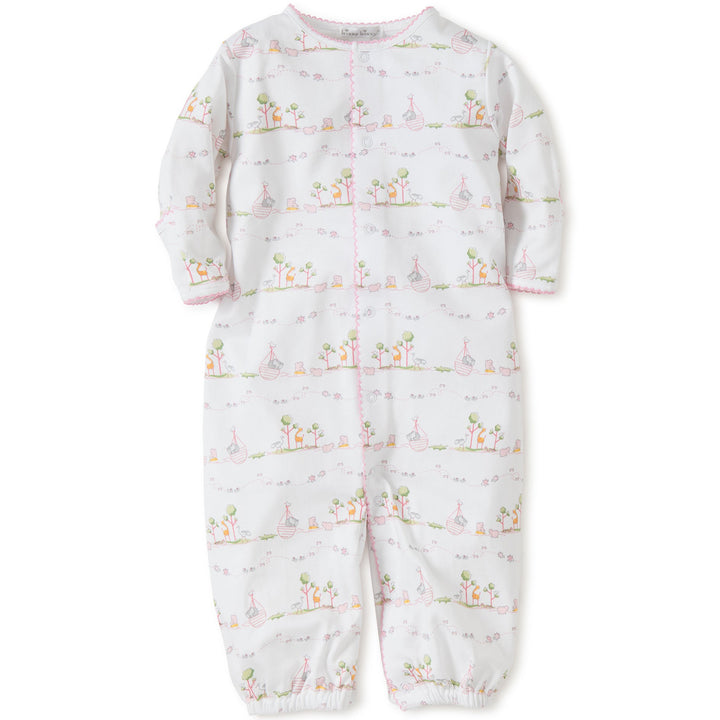 Noah's Print Convertible Gown - Pink