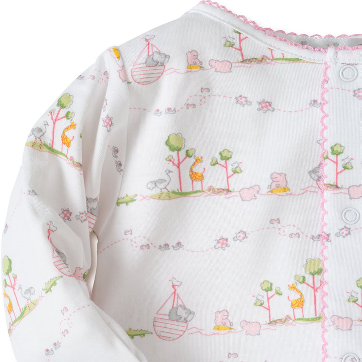 Noah's Print Convertible Gown - Pink