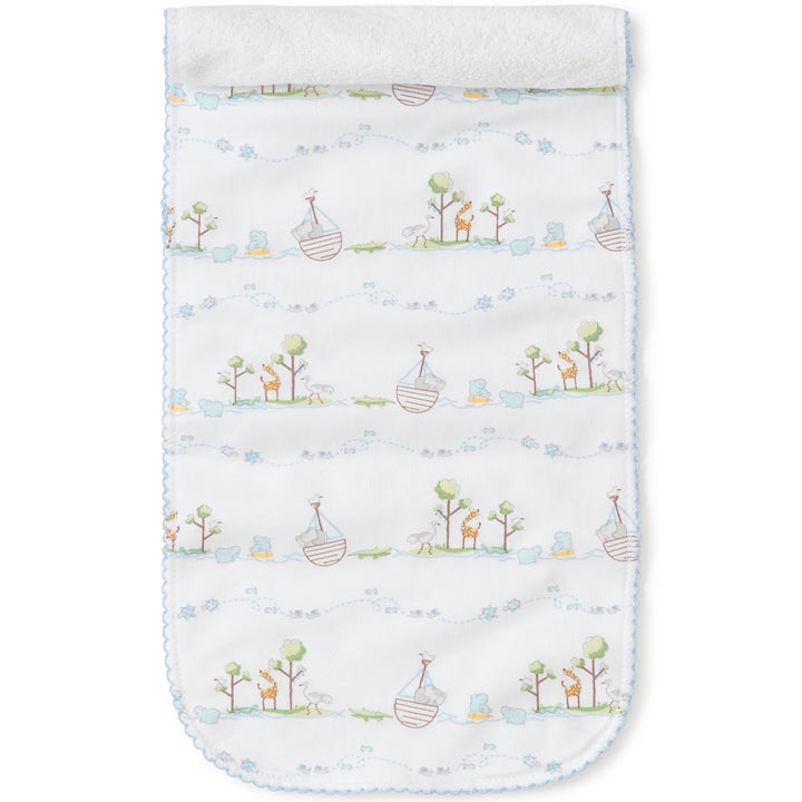 Noah's Print Burp Cloth - Blue