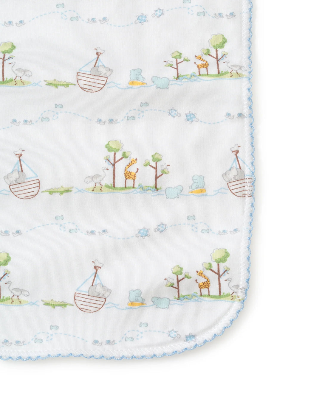 Noah's Print Burp Cloth - Blue