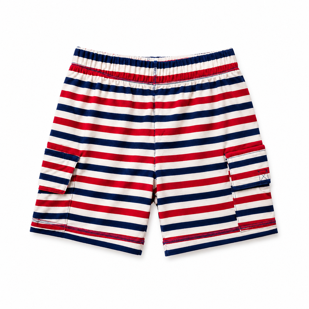 USA Stripe Bamboo Cargo Shorts