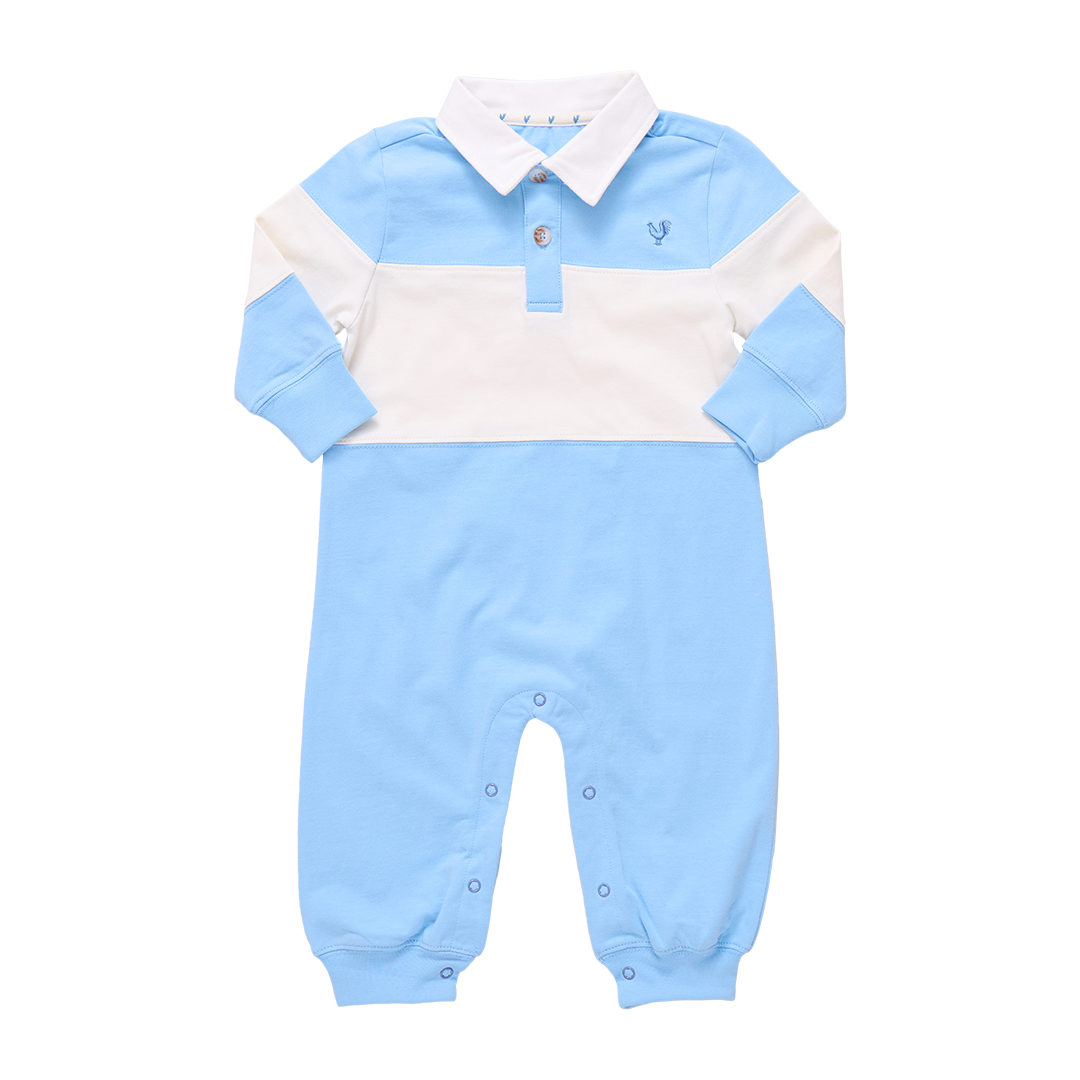Baby Boys Albert Rugby Jumper - Blue & White