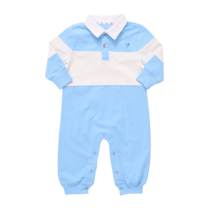 Baby Boys Albert Rugby Jumper - Blue & White