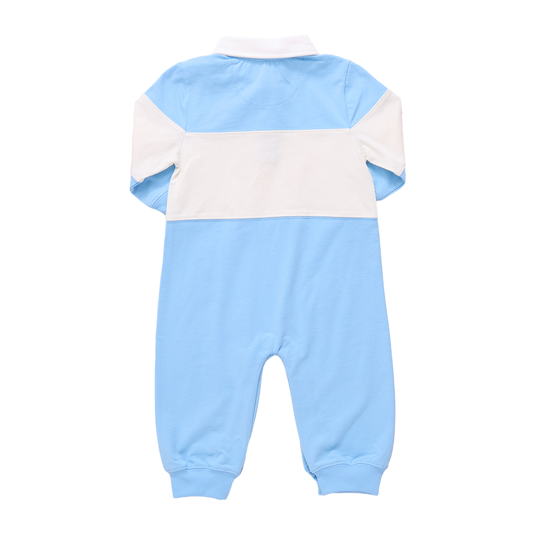 Baby Boys Albert Rugby Jumper - Blue & White