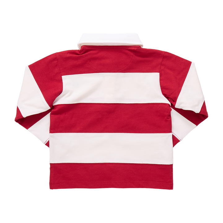 Boys Albert Rugby Shirt - Red & White