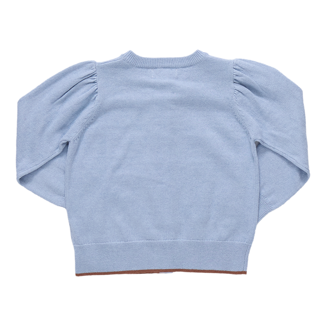 Girls Constance Sweater - Light Blue Apple