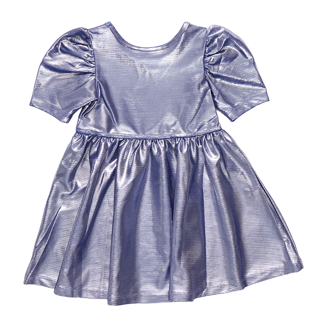 Girls Lame Laurie Dress - Royal Blue