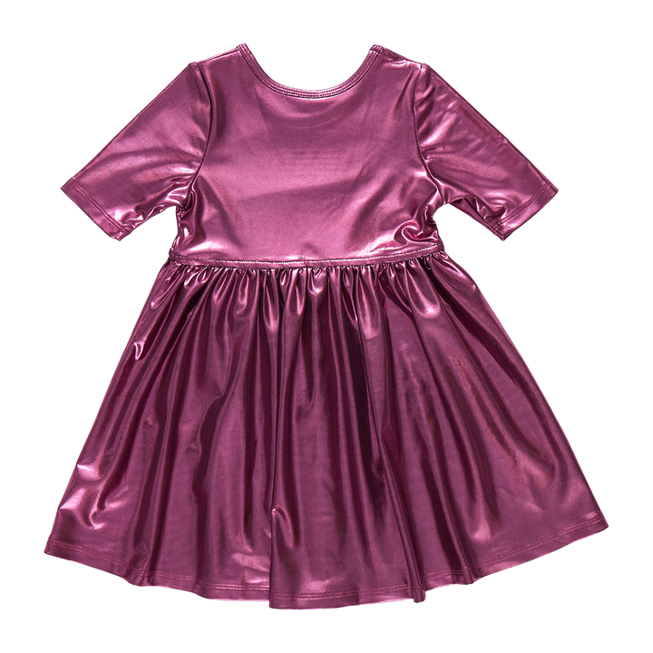 Girls Lame Steph Dress - Pink