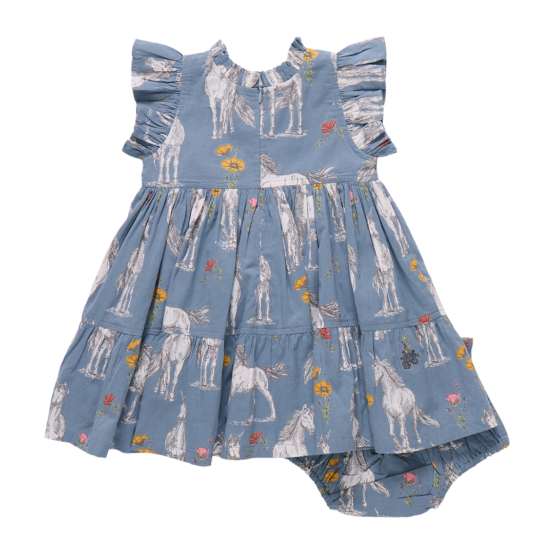Baby Girls Jennifer Dress Set - Unicorn Field