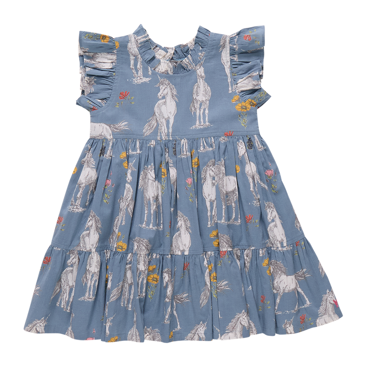 Girls Jennifer Dress - Unicorn Field