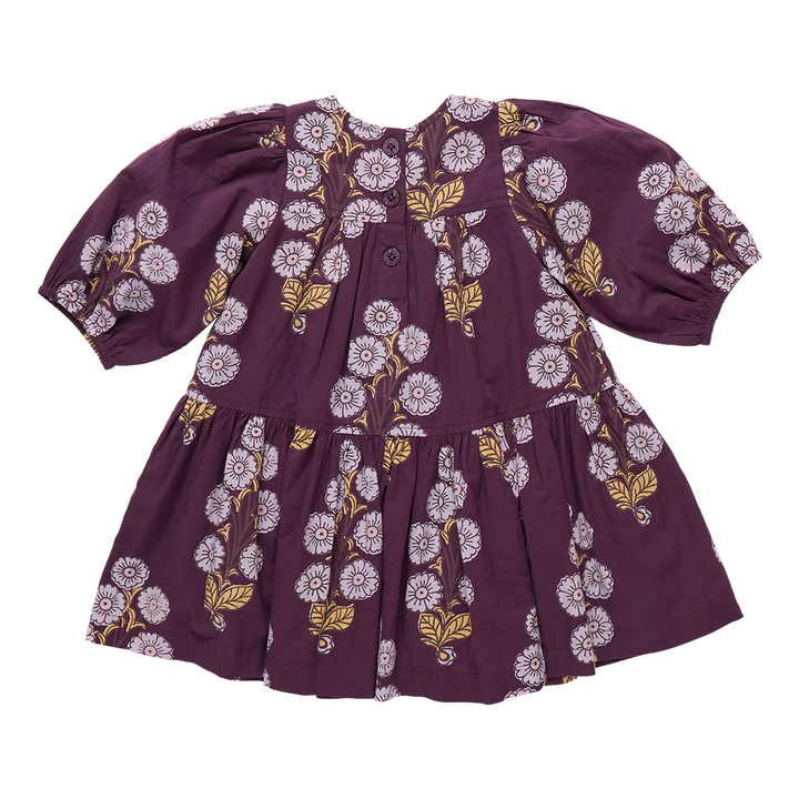 Girls Fiona Dress - Plum Buttercup Floral