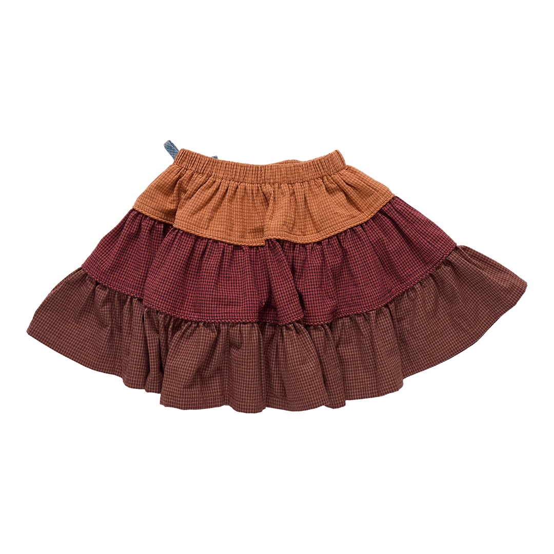 Girls Allie Skirt - Mixed Checks