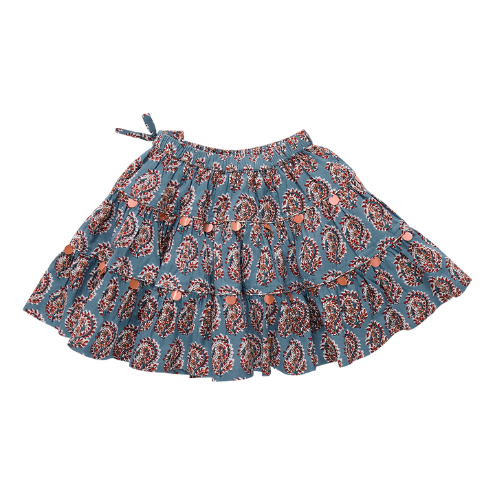 Girls Allie Skirt - Blue Paisley