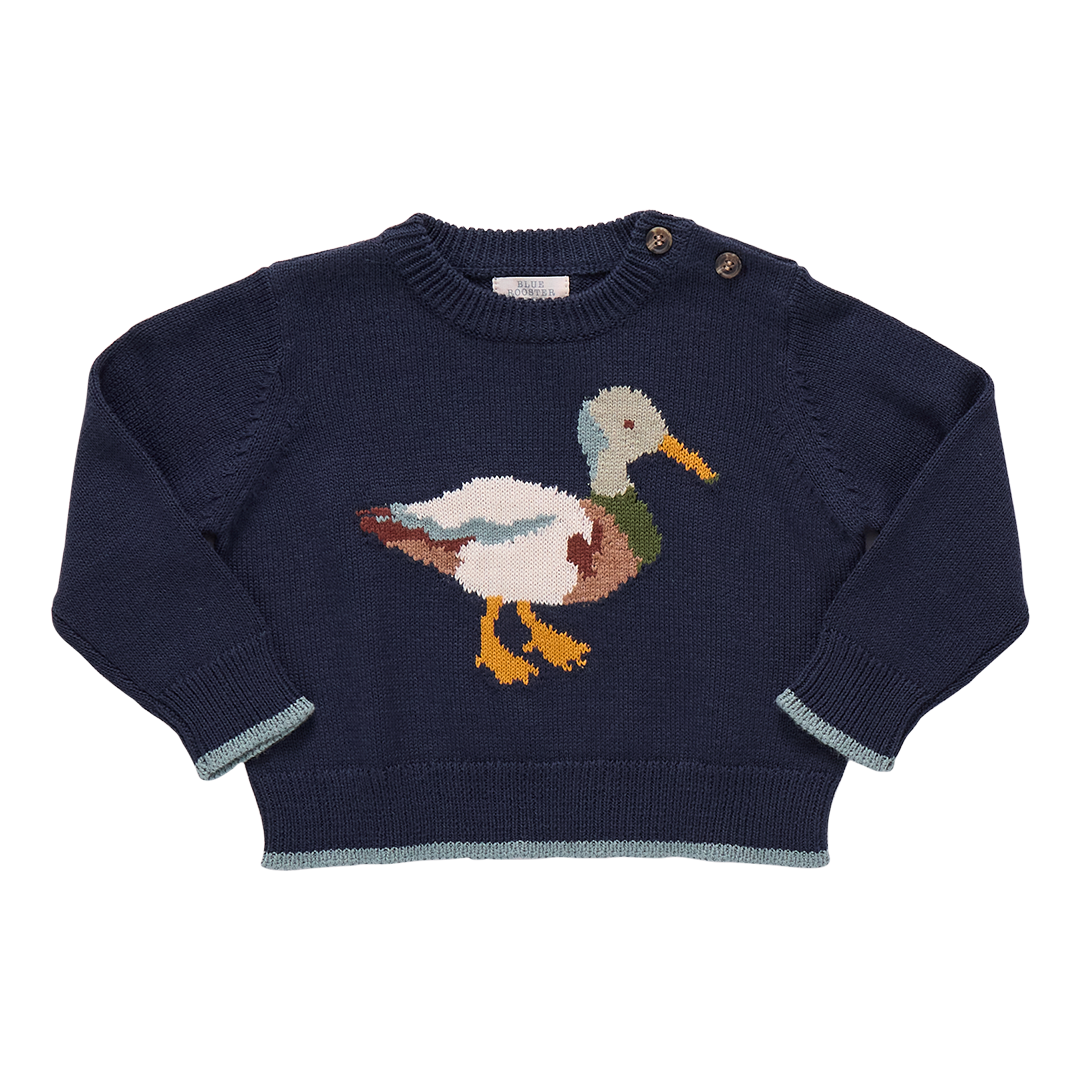 Baby Boys Oliver Sweater - Navy Mallard