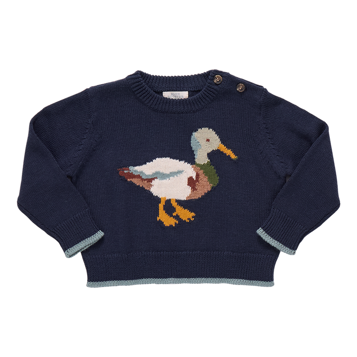 Baby Boys Oliver Sweater - Navy Mallard