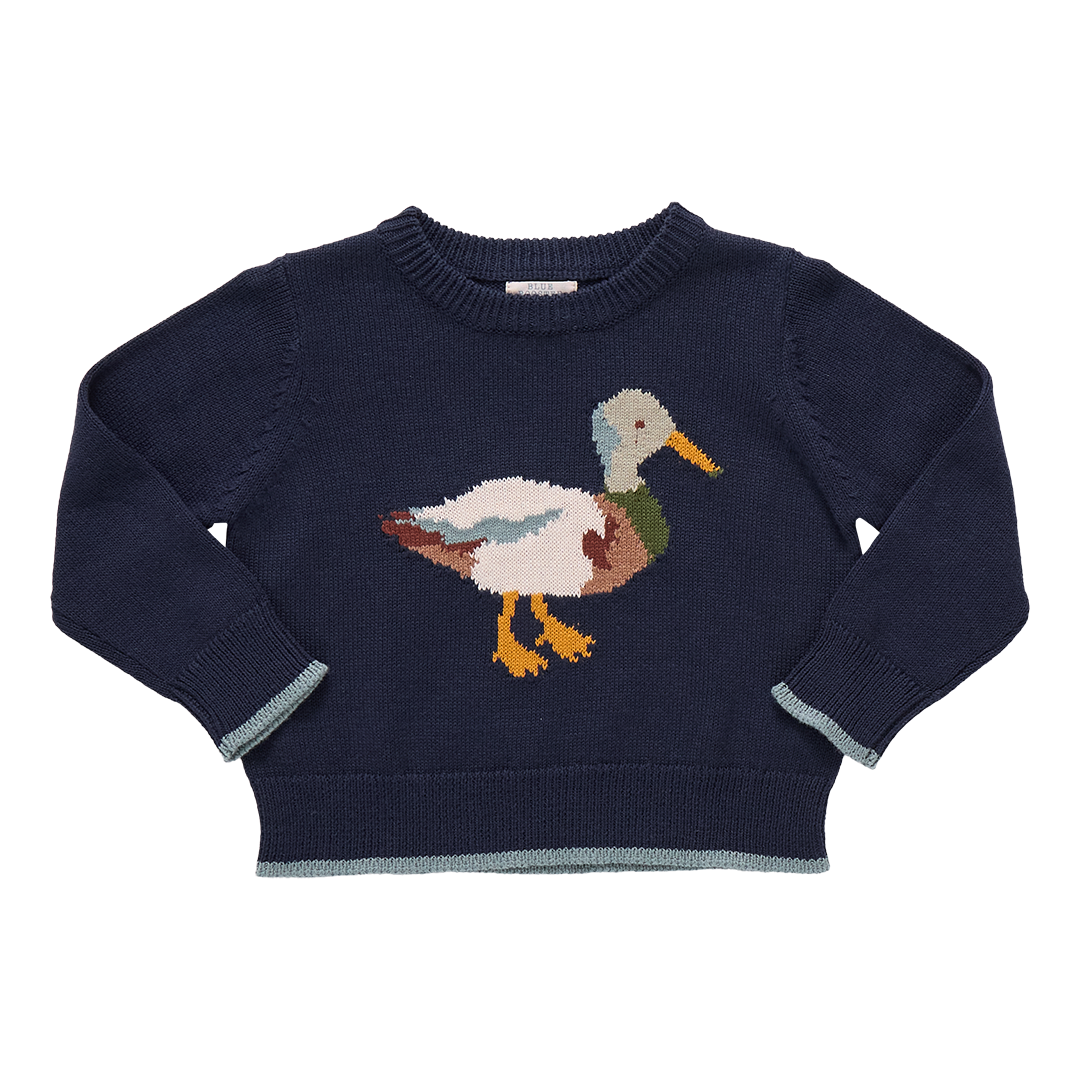 Baby Boys Oliver Sweater - Navy Mallard