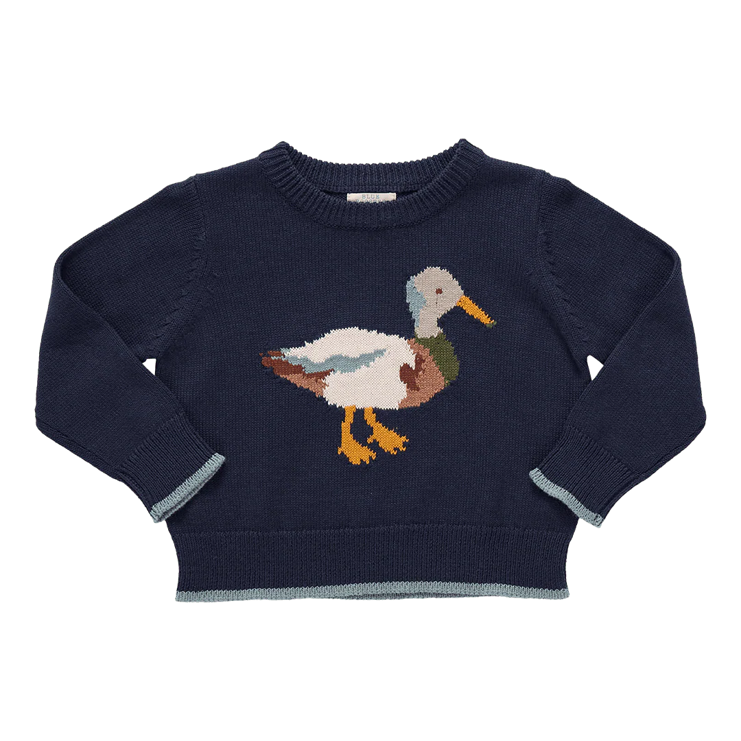 Boys Oliver Sweater - Navy Mallard