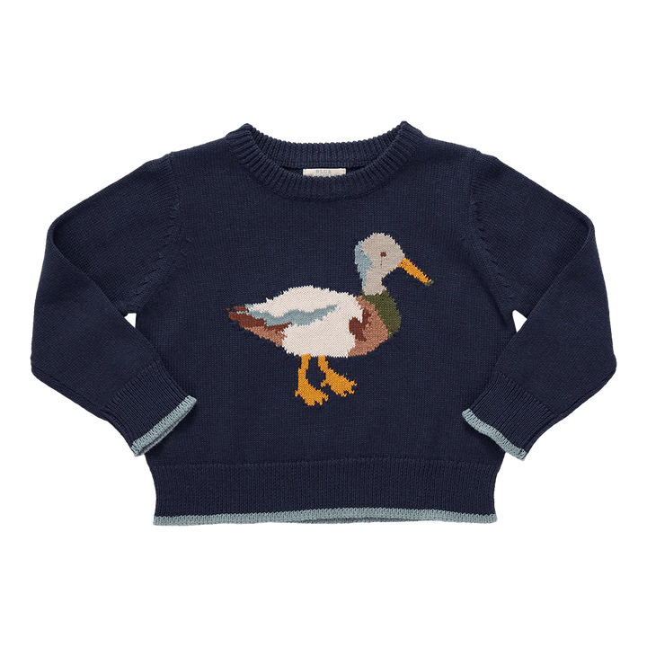 Boys Oliver Sweater - Navy Mallard