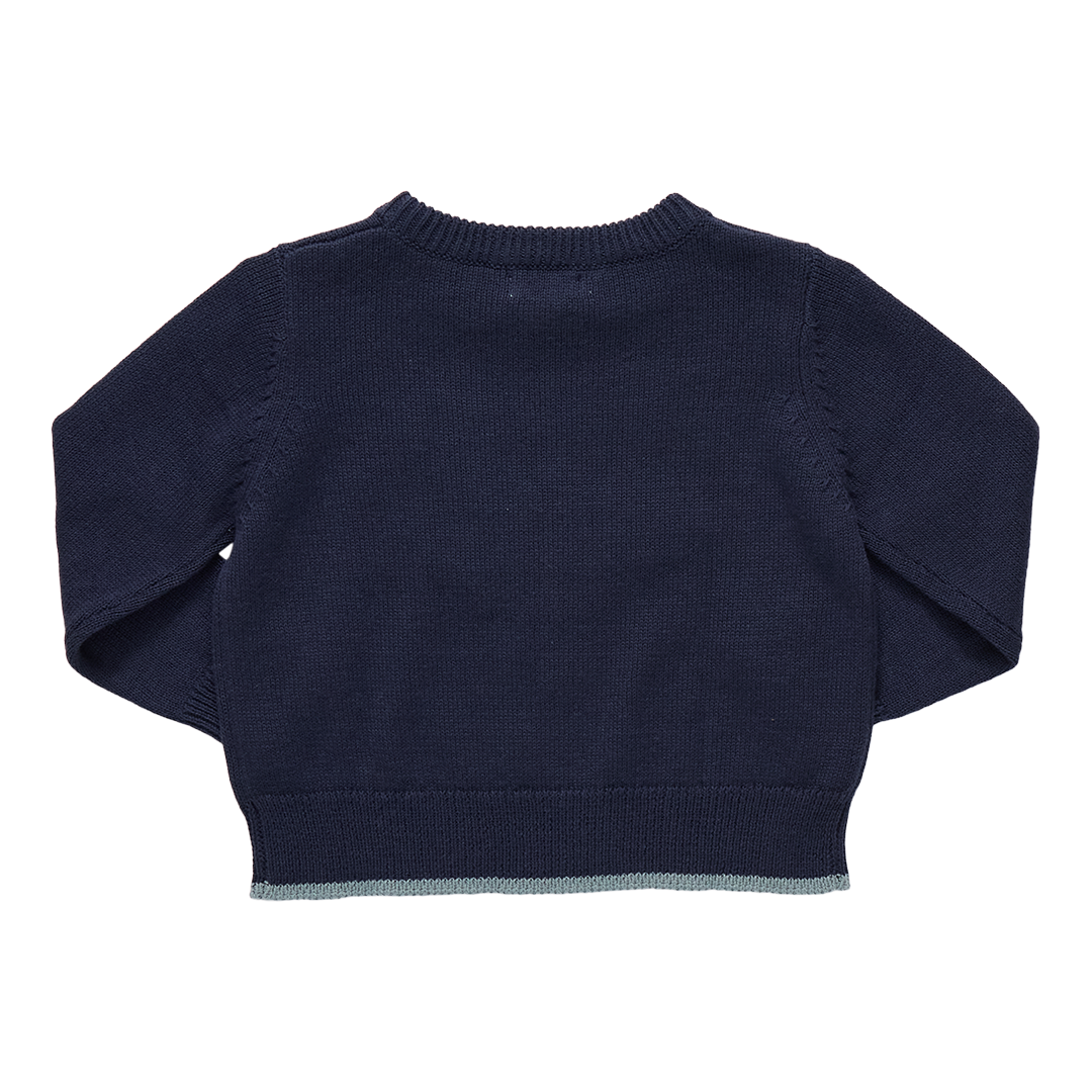 Baby Boys Oliver Sweater - Navy Mallard