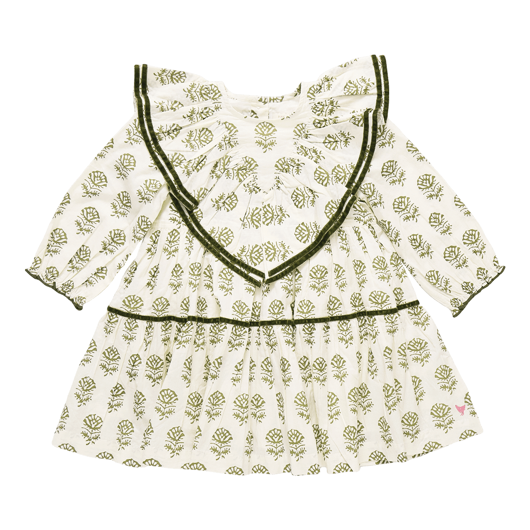 Girls Raphaela Dress - Olive Rose Floral