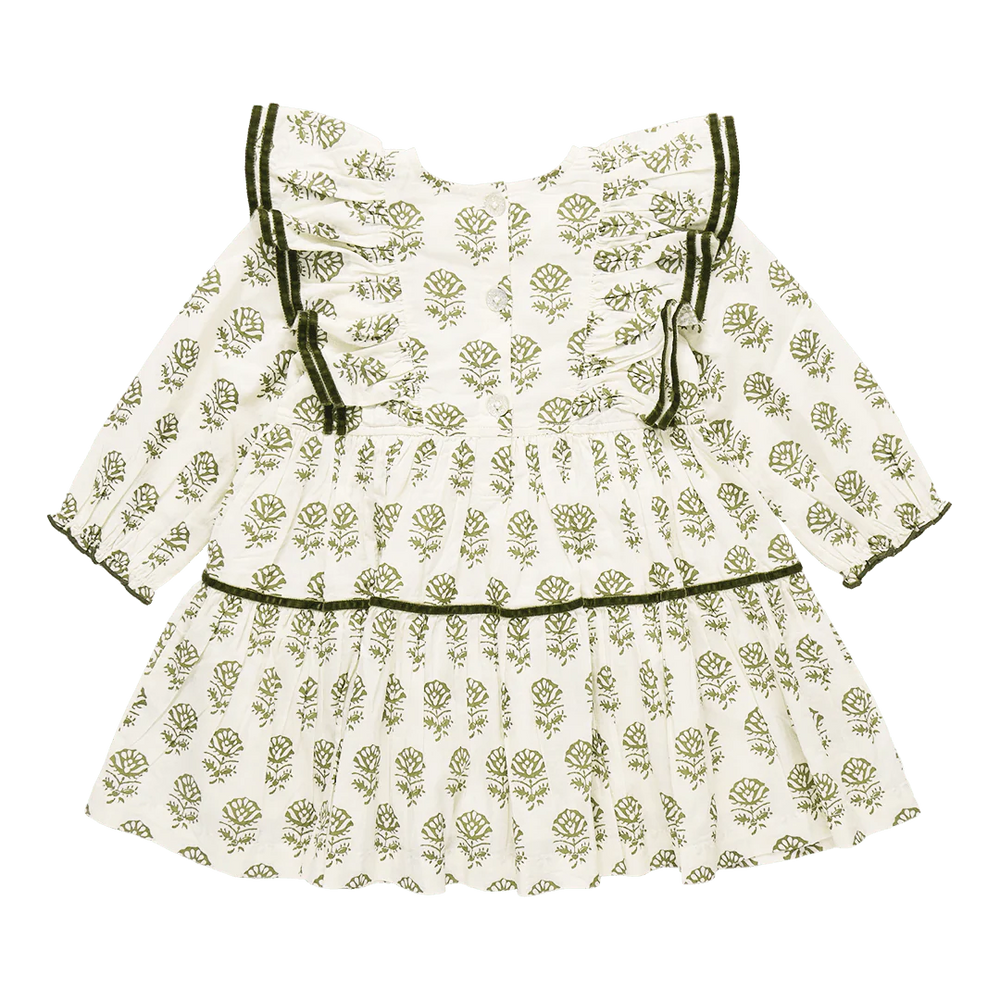 Girls Raphaela Dress - Olive Rose Floral