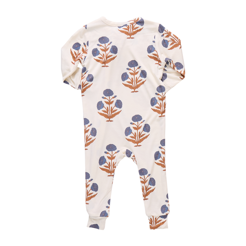 Baby Girls Ruffle Bamboo Romper - Dandelion