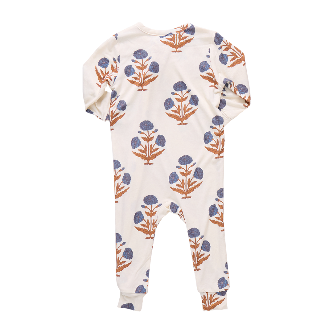 Baby Girls Ruffle Bamboo Romper - Dandelion