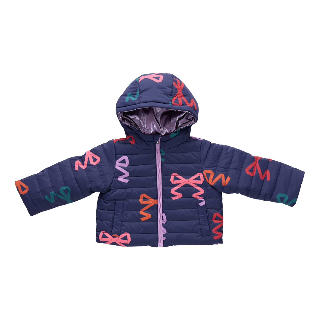 Girls Reversible Riley Jacket - Multi Bows